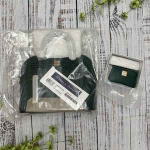 NWT | Dooney and Bourke Saffiano Satchel and Card Case Bundle | Green Ivy
